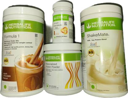 HERBALIFE Formula 1 Chocolate + Protein Powder 200 G+ Shake Mate + Afresh - Cinnamon Protein Shake