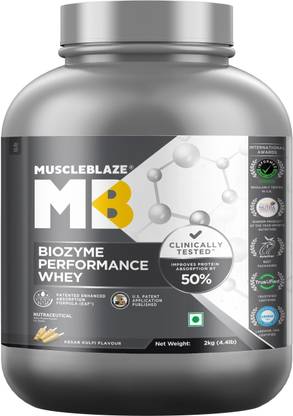 MUSCLEBLAZE Biozyme Performance, Isolate & Concentrate Blend, 28g Protein Per Scoop Whey Protein