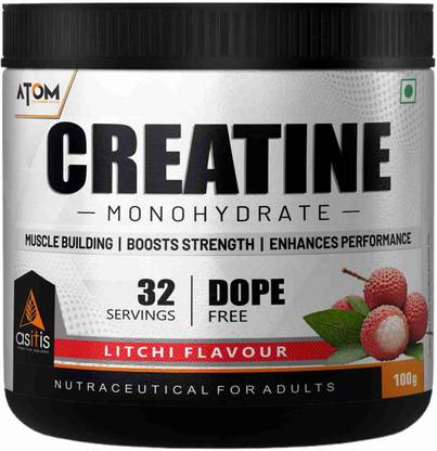 AS-IT-IS Nutrition ATOM Creatine Monohydrate Powder 100G - 32 Servings | Litchi Creatine