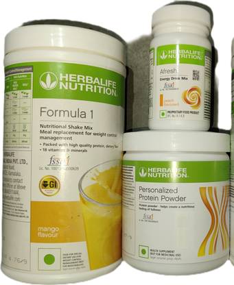 Herbalife Nutrition F1 Shake Mango + Protein Powder 200 G + Afresh - Peach Protein Shake