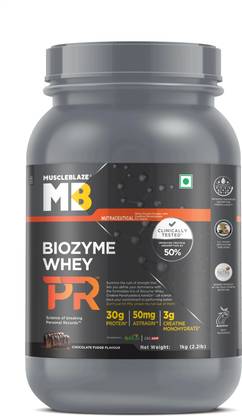 MUSCLEBLAZE Biozyme Whey PR with Creatine Monohydrate & AstraGin Whey Protein