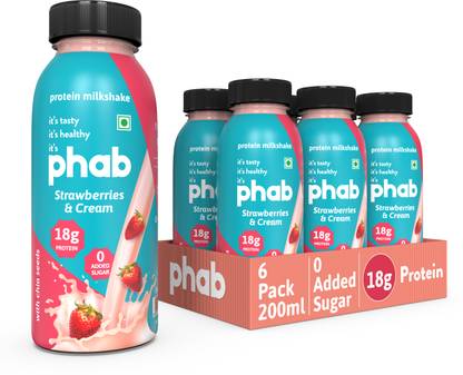 Phab Protein Milkshake with 18gprotein Pack of 6 Protein Shake