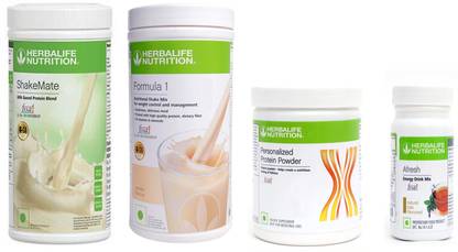 HERBALIFE FORMULA1 VANILLA PROTIENPOWDER200GSHAKEMATE 500 GRAM AFRESH TULSI 50 GRAM Protein Shake
