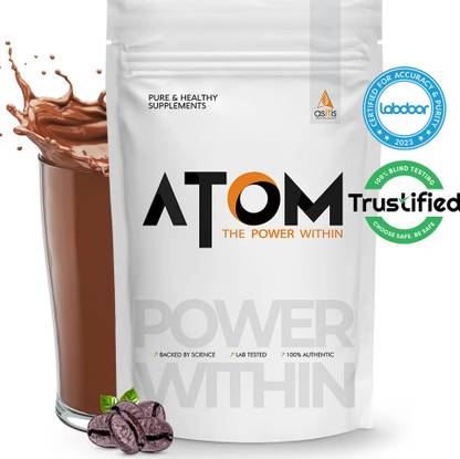 AS-IT-IS Nutrition ATOM Whey Protein 1kg with Digestive Enzymes | USA Labdoor Certified for Purity Whey Protein