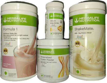 Herbalife Nutrition Formula 1 Rose kheer + Protein Powder 200 G+ Shake Mate + Afresh - Ginger Protein Shake