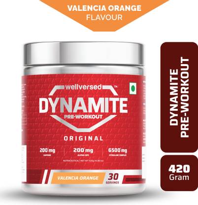 Wellversed Dynamite Pre-Workout (420g, 30 Servings) | Unleash Explosive Energy Pre Workout