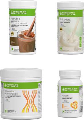 Herbalife Nutrition F1 Shake Chocolate , Small Protein Powder, ShakeMate , Afresh - Peach Protein Shake