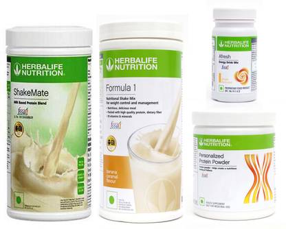 Herbalife Nutrition FORMULA1BANANA500 PROTIEN 200 GAFRESHENERGYDRINK GINGER 50 +SHAKEMATE 500 G Plant-Based Protein