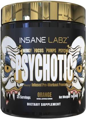 insane labz Psychotic Gold Orange Flavor Pre Workout