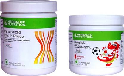 HERBALIFE Personalized Protein Powder 200 Gram With Dinoshake Kids Drink - Strawberry Flavor Plant-Based Protein