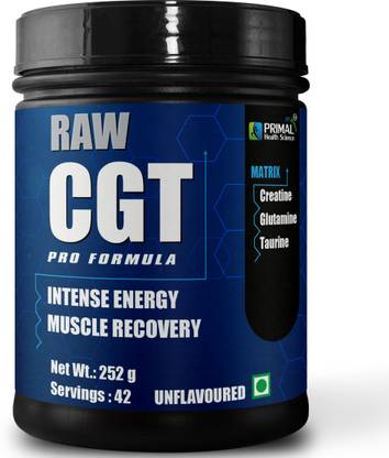 PRIMAL HEALTH SCIENCE Raw CGT 42 Servings. Blend Of Creatine, Glutamine & Taurine. Recovery & Energy Creatine