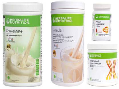 HERBALIFE Formula 1 Shake Vanilla + Protein Powder 200G + Afresh Cinnamon + Shake Mate Protein Shake