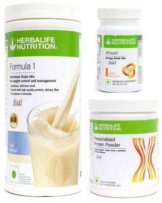 HERBALIFE FORMULA-1 SHAKE KULFI-500 GM+PROTEIN POWDER -200 GM+AFRESH -PEACH-50 Protein Shake