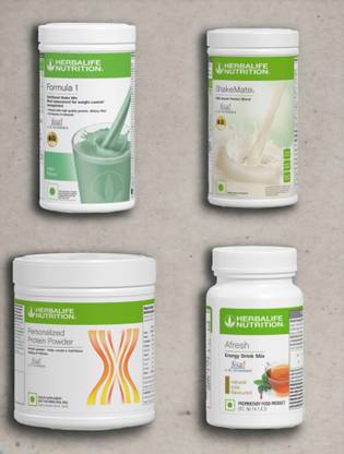 HERBALIFE F1 SHAKE MIX-PAAN,SHAKEMATE,PP-200GM AND TULSI (PACK OF 4) Protein Shake
