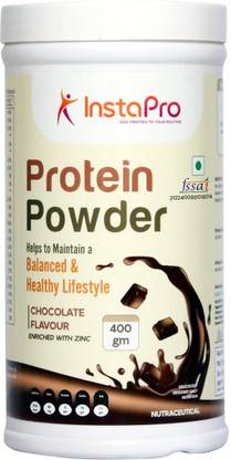 instapro Rich Chocolate Flavour with Clean Formula 100% Vegetarian Best Enjoyed with Milk Casein Protein