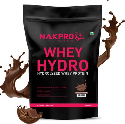 Nakpro HYDRO Whey Protein Hydrolyzed Supplement Powder - 1 kg Chocolate Whey Protein