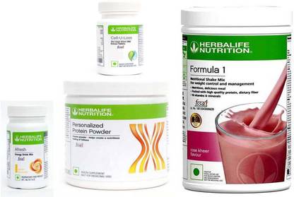 HERBALIFE Formula 1 Rose Kheer With Protein Powder+ Cell U Loss Tablet + Afresh Lemon Protein Shake