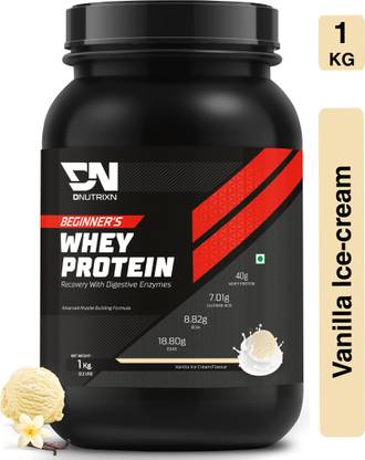 DNUTRIXN Beginner's High Whey Protein with Digestive Enzyme, Multivitamin Whey Protein