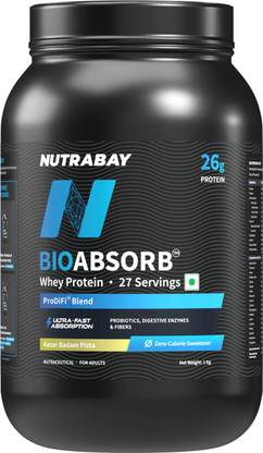 Nutrabay BioAbsorb Whey Protein | India's 1st Fast Absorbing Whey with ProDiFi Blend Whey Protein