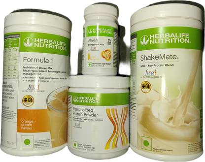 Herbalife Nutrition Formula 1 Orange + Protein Powder 200 G+ Shake Mate + Afresh - Ginger Protein Shake