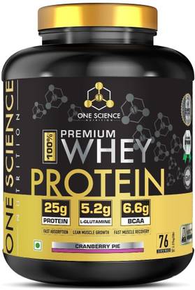 One Science (OSN) Premium Whey Protein [Grass Fed Whey]- (5 lbs, Cranberry Pie) Whey Protein