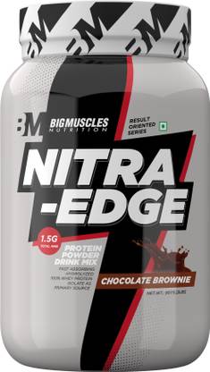 BIGMUSCLES NUTRITION Nitra Edge Pure Isolate Whey Protein | 32g Protein | 12g EAAs | 3g Creatine Whey Protein