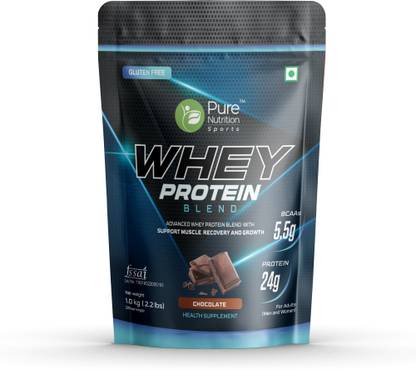 Pure Nutrition Whey Protein Blend of Isolate & Concentrate For Muscle Recovery & Body Building Protein Blends