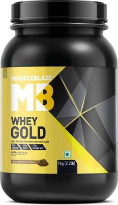 MUSCLEBLAZE Whey Gold, 100% Whey Protein Isolate, Labdoor USA Certified, 30g Isolate Whey Protein