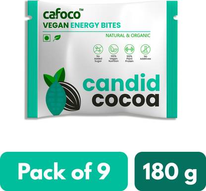 cafoco Vegan Energy Bar - Candid Cocoa | Pack of 9 x 20g | Energy Bars