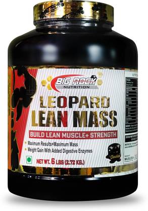 BIG ROCK NUTRITION Leopard Lean Mass Gainer Build Lean Muscle, Strength ( Chocolate 2.7 kg/6 lbs ) Weight Gainers/Mass Gainers