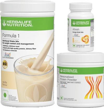 HERBALIFE Nutrition formula 1 Vanilla500g+ Protein powder 200g + Afresh Ginger 50g Combo Plant-Based Protein