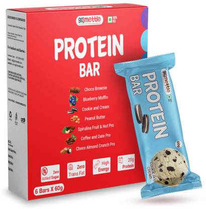 METTLE Cookies and Cream Protein bars | Each 60g bar | Protein Bars