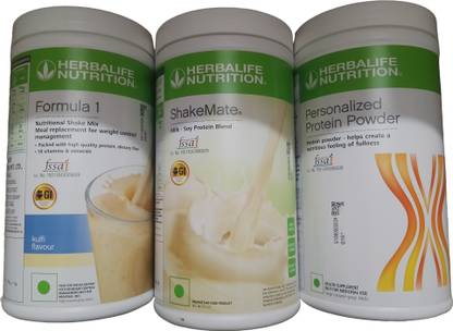 HERBALIFE F1 SHAKE MIX-KULFI AND SHAKEMATE,PP-400GM (PACK OF 3) Protein Shake