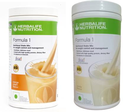 HERBALIFE Formula 1 Nutritionl shake mix orange and vanilla flavour for weigtt loss Plant-Based Protein