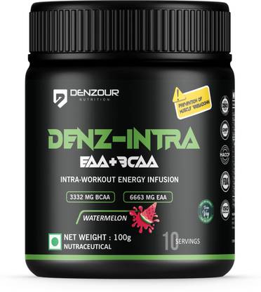DENZOUR NUTRITION Denz- Intra Workout Powder Energy Infusion Formula with 3300mg BCAA, 6600mg EAA BCAA