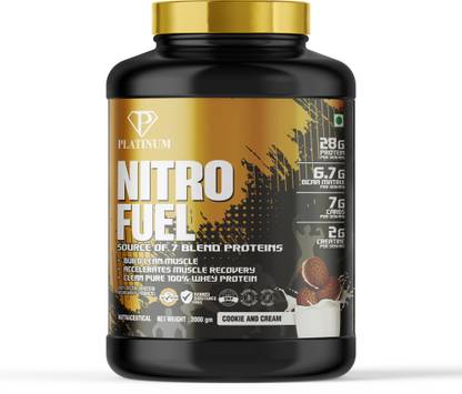 PLATINUM NUTRITION Source of 7 Blend Proteins / 28G Protein, 6.7G BCAA 100% Whey Protein