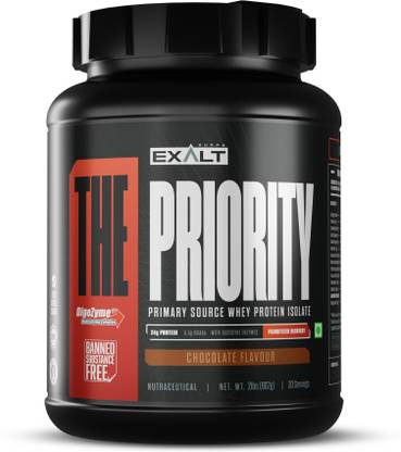 EXALT SUPPS The Priority Whey Protein Isolate 24g Protein 150mg Digezyme Zero Added Sugar Whey Protein