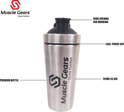 Muscle Gears Stainless Steel Shaker Pre Workout