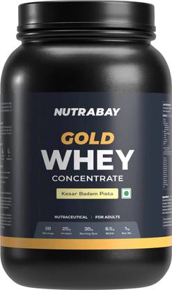Nutrabay Gold 100% Whey Protein Concentrate with Digestive Enzymes & Vitamin Minerals Whey Protein