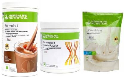 HERBALIFE Weight Loss Combo Pack F 1 Chocolate + personalized protein powder +SM Plant-Based Protein