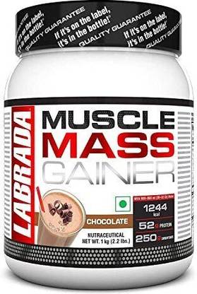 Labrada nutrition Muscle Mass Gainer Powder -2.2Lbs(Pack Of 1 Kg) (Chocolate) Weight Gainers/Mass Gainers