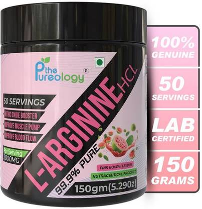 thepureology 99.9% Pure L-Arginine HCL 150gm|Pink Guava Flavour