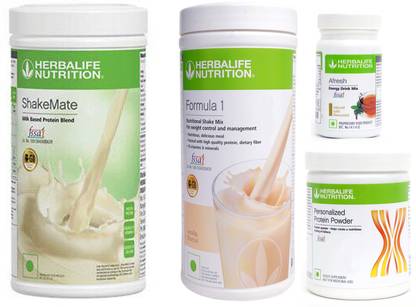 HERBALIFE Formula 1 Shake Vanilla + Protein Powder 200G + Afresh Tulsi + Shake Mate Protein Shake