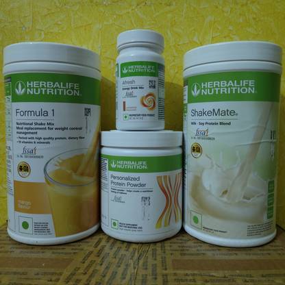 Herbalife Nutrition WEIGHT LOSS COMBO F 1 MANGO SHAKE SHAKEMATE PROTEIN POWDER 200GM AFRESH CINNAMON Nutrition Bars