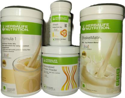 Herbalife Nutrition Formula 1 Vanilla + Protein Powder 200 G+ Shake Mate + Afresh - Lemon Protein Shake