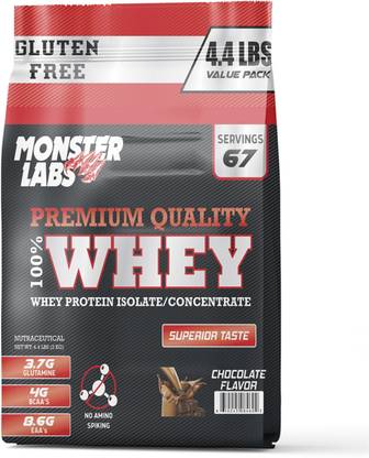 monster labs Monster Whey Protein Bag 4.4 LBS Chocolate FLAVOR Whey Protein