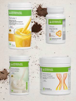 HERBALIFE F1 SHAKE MIX-MANGO,ELAICHI,SHAKEMATE AND PP-200GM (PACK OF 4) Protein Shake