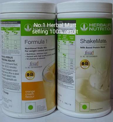 Herbalife Nutrition HERBALIFE NURTITION F1 ORANGE CREAM SHAKE AND SHAKEMATE Protein Blends