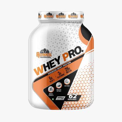 Authentic Nutrition Whey Pro & Premium Whey Protein (2kg, 6lbs, Chocolate Flavor) Whey Protein