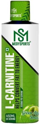 MEDYSPORTS Liquid L-Carnitine 3500mg (Green ,450 ml) Pre Workout